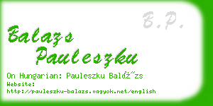 balazs pauleszku business card